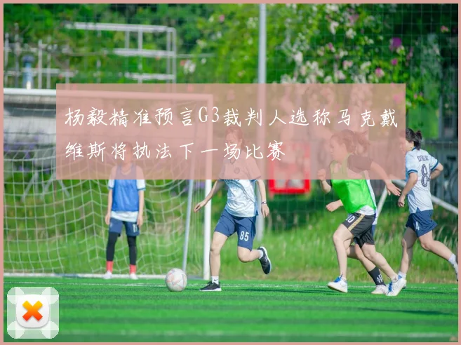 杨毅精准预言G3裁判人选称马克戴维斯将执法下一场比赛